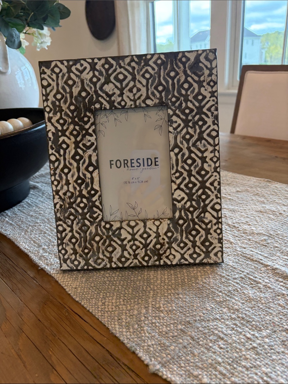 Black & White Patterned Photo Frame